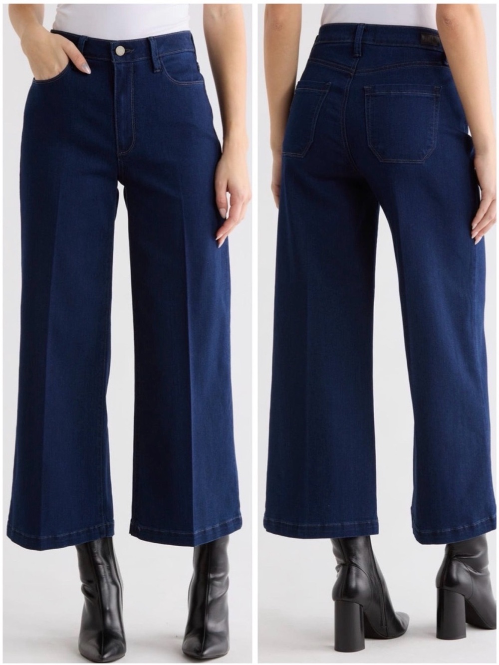 Paige Genesee Wide Leg Crop Jeans - color Elvira Size 29 EUC